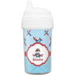 Airplane Theme Toddler Sippy Cup (Personalized)