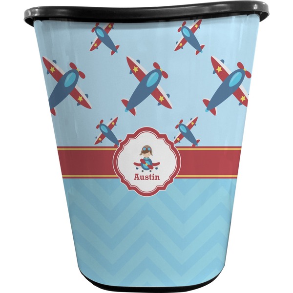 Airplane Theme Waste Basket (Black)