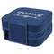 Airplane Theme Travel Jewelry Boxes - Leather - Navy Blue - View from Rear