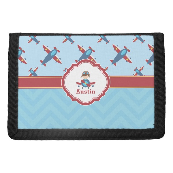 Custom Airplane Theme Trifold Wallet (Personalized)