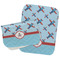 Airplane Theme Two Rectangle Burp Cloths - Open & Folded
