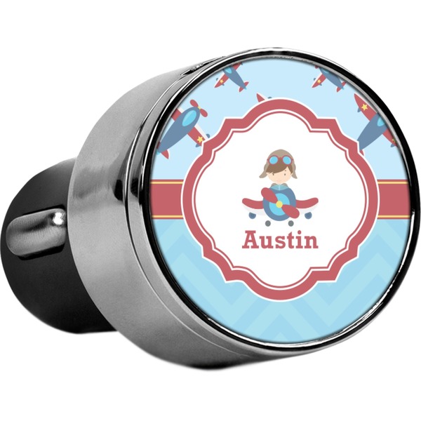Custom Airplane Theme USB Car Charger (Personalized)