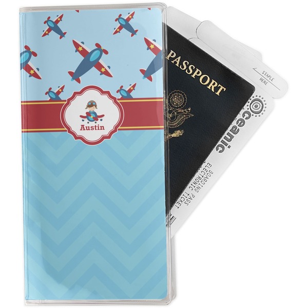 Custom Airplane Theme Travel Document Holder