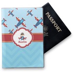 Airplane Theme Vinyl Passport Holder (Personalized)