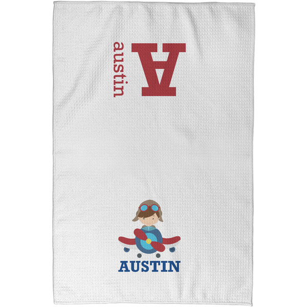 Airplane Theme Waffle Towel - Partial Print - Approval Image