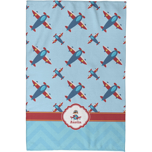 Airplane Theme Waffle Weave Towel - Full Color Print - Approval Image