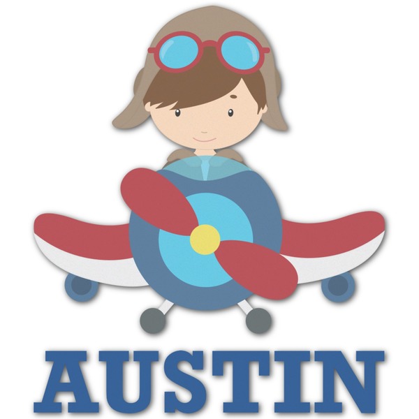 Custom Airplane Theme Graphic Decal - Large (Personalized)