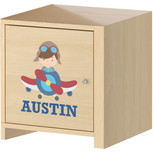 Airplane Theme Wall Graphic on Wooden Cabinet