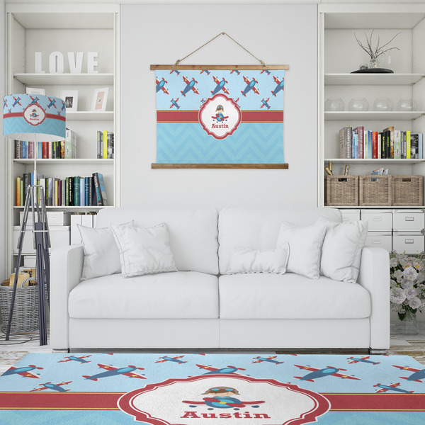 Airplane Theme Wall Hanging Tapestry - IN CONTEXT