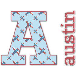 Airplane Theme Name & Initial Decal - Up to 12"x12" (Personalized)