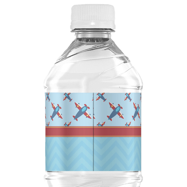 Airplane Theme Water Bottle Label - Back View