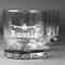 Airplane Theme Whiskey Glasses Set of 4 - Engraved Front