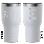 Airplane Theme RTIC Tumbler - White - Engraved Front & Back (Personalized)