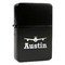 Airplane Theme Windproof Lighters - Black - Front/Main