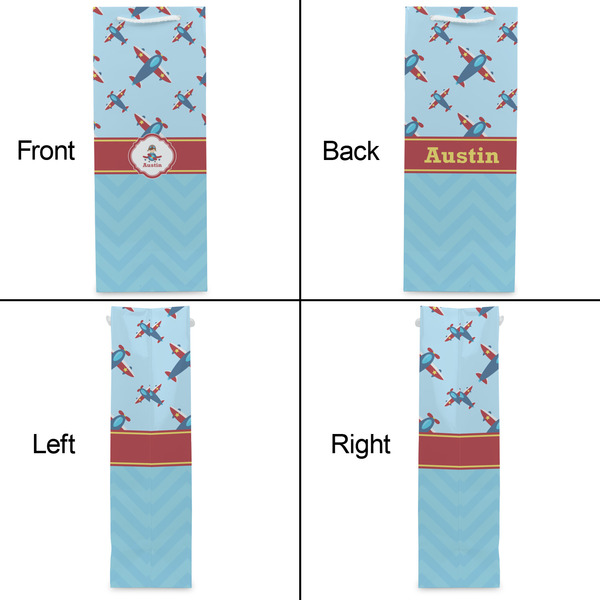 Airplane Theme Wine Gift Bag - Matte - Approval