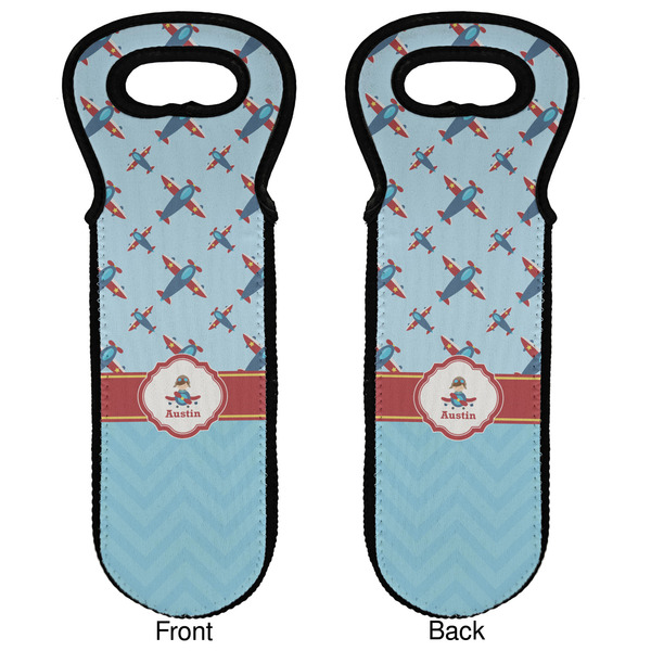 Airplane Theme Wine Tote Front & Back