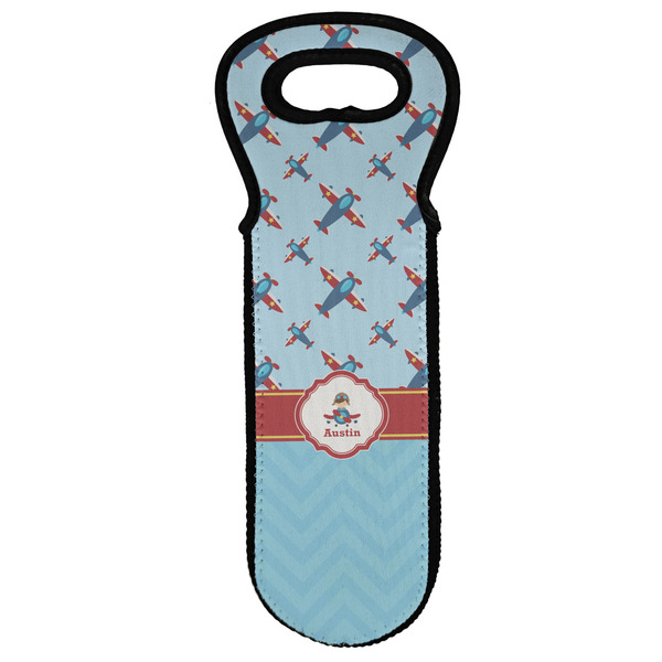Custom Airplane Theme Wine Tote Bag (Personalized)