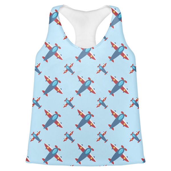 Custom Airplane Theme Womens Racerback Tank Top