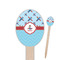 Airplane Theme Oval Wooden Food Picks - Single Sided (Personalized)