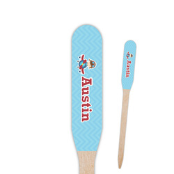 Airplane Theme Paddle Wooden Food Picks - Single Sided (Personalized)