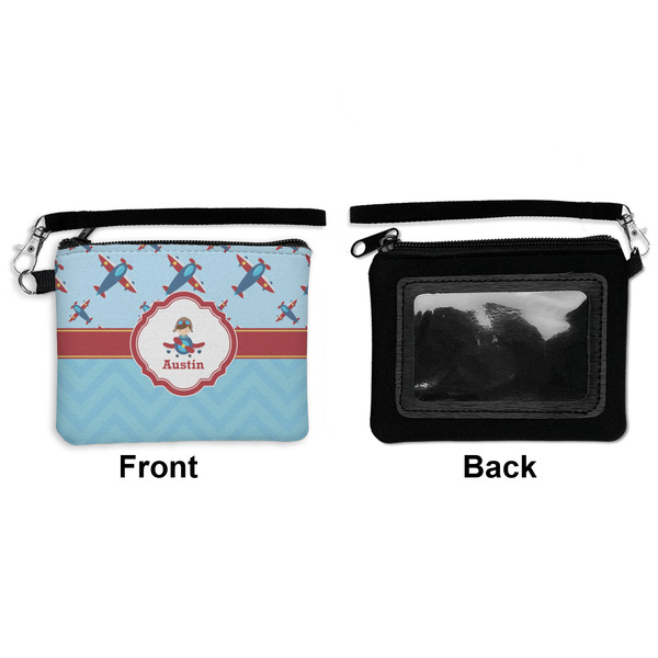 Airplane Theme Wristlet ID Cases - Front & Back