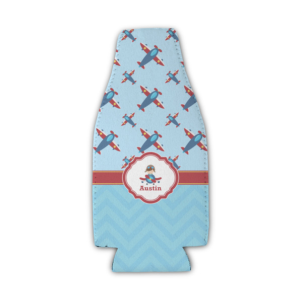 Custom Airplane Theme Zipper Bottle Cooler (Personalized)