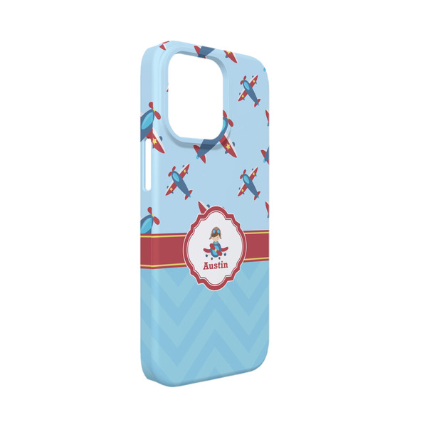 Custom Airplane Theme iPhone Case - Plastic - iPhone 13 Mini (Personalized)