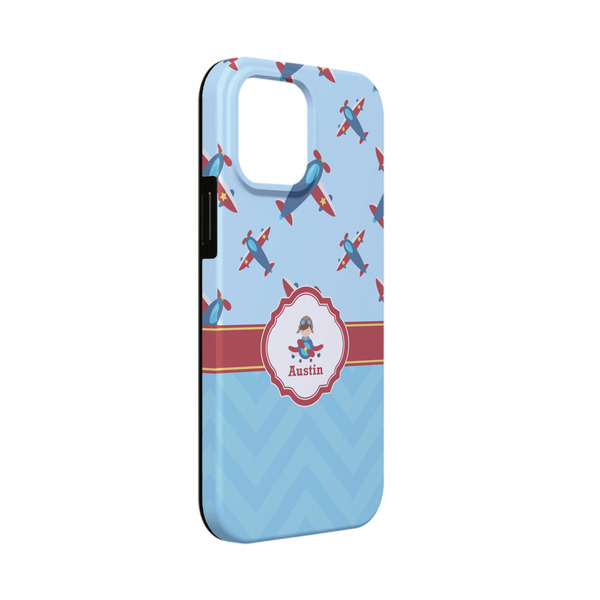 Custom Airplane Theme iPhone Case - Rubber Lined - iPhone 13 Mini (Personalized)