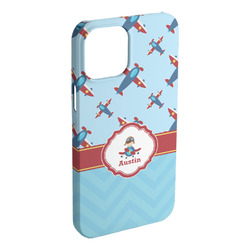 Airplane Theme iPhone Case - Plastic - iPhone 15 Plus (Personalized)