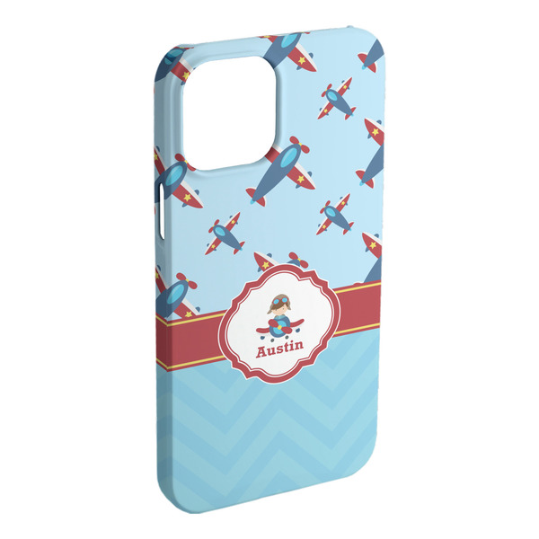 Custom Airplane Theme iPhone Case - Plastic - iPhone 15 Plus (Personalized)