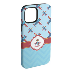 Airplane Theme iPhone Case - Rubber Lined - iPhone 15 Plus (Personalized)