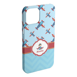 Airplane Theme iPhone Case - Plastic - iPhone 15 Pro Max (Personalized)