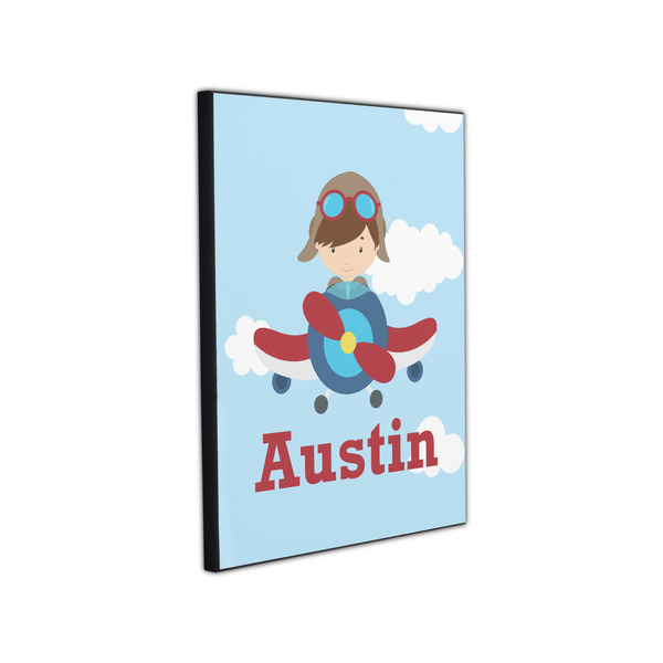 Airplane & Pilot 11x14 Wood Print - Angle View