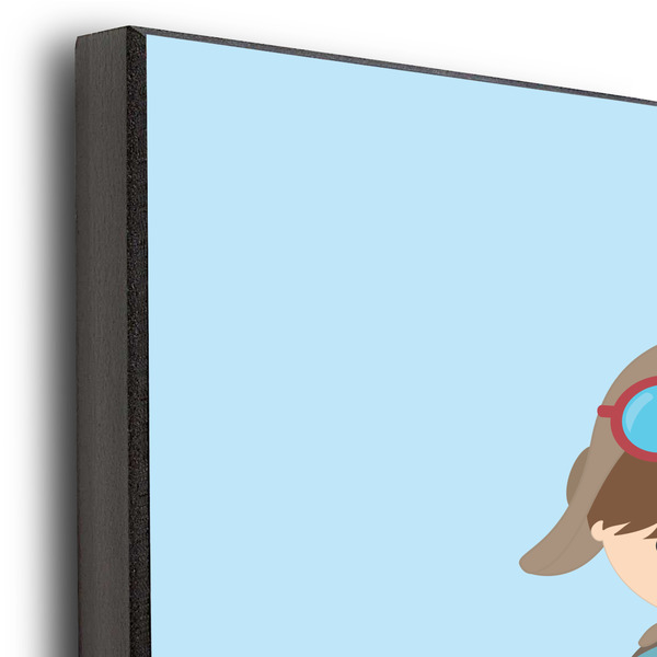 Airplane & Pilot 11x14 Wood Print - Closeup