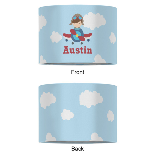 Airplane & Pilot 12" Drum Lampshade - APPROVAL (Fabric)