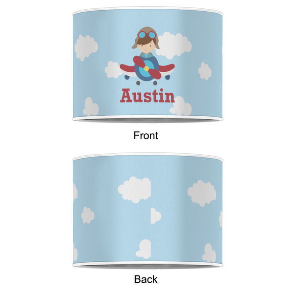 Airplane & Pilot 12" Drum Lampshade - APPROVAL (Poly Film)