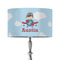 Airplane & Pilot 12" Drum Lampshade - ON STAND (Fabric)
