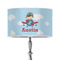 Airplane & Pilot 12" Drum Lampshade - ON STAND (Poly Film)