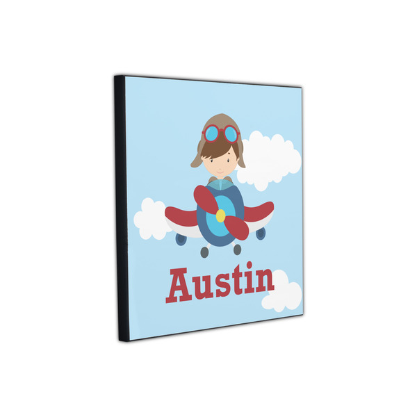 Airplane & Pilot 12x12 Wood Print - Angle View