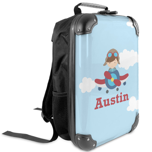 Custom Airplane & Pilot Kids Hard Shell Backpack (Personalized)