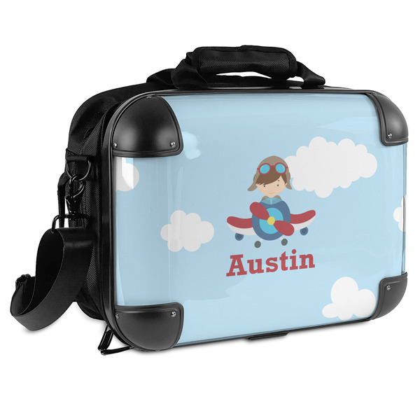 Custom Airplane & Pilot Hard Shell Briefcase - 15" (Personalized)