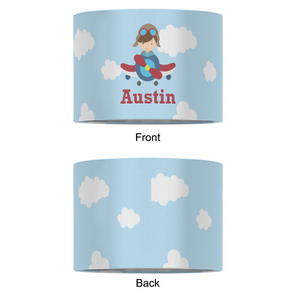 Airplane & Pilot 16" Drum Lampshade - APPROVAL (Fabric)