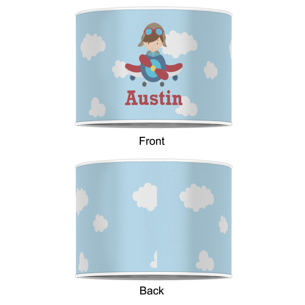 Airplane & Pilot 16" Drum Lampshade - APPROVAL (Poly Film)