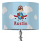 Airplane & Pilot 16" Drum Lamp Shade - Fabric (Personalized)