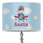 Airplane & Pilot Drum Lamp Shade (Personalized)