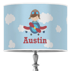 Airplane & Pilot Drum Lamp Shade (Personalized)