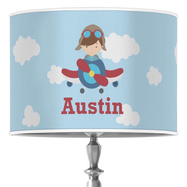 Custom Airplane & Pilot Drum Lamp Shade (Personalized)