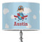 Airplane & Pilot 16" Drum Lampshade - ON STAND (Poly Film)