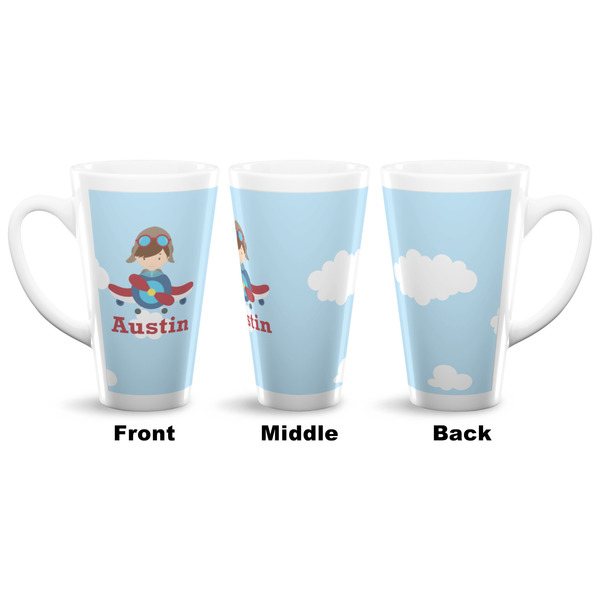 Airplane & Pilot 16 Oz Latte Mug - Approval