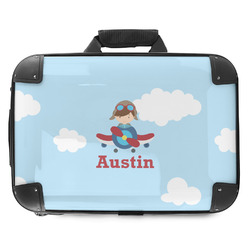 Airplane & Pilot Hard Shell Briefcase - 18" (Personalized)